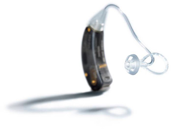 ушной вкладыш на заушном слуховом аппарате